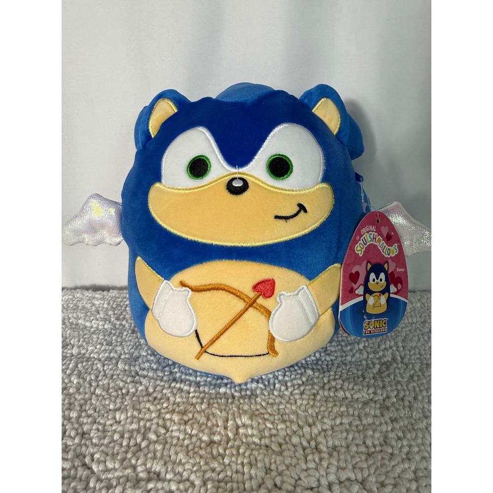 Squishmallows Sonic the Hedgehog Cupid Valentine Plush 8 in Blue Wings Jazwares